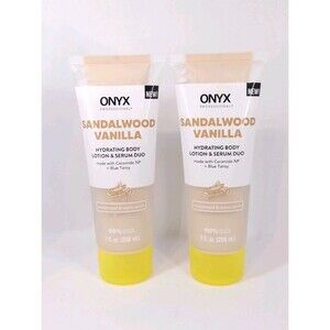 ONYX Professional Sandalwood Vanilla Hydrating Body Lotion Serum Duo Lot 2 HB1